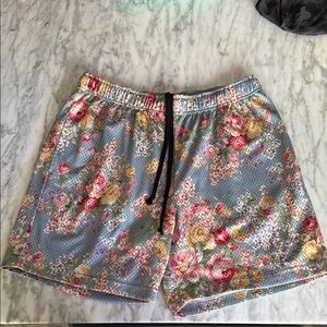 John Elliott Men’s Floral Mesh Shorts